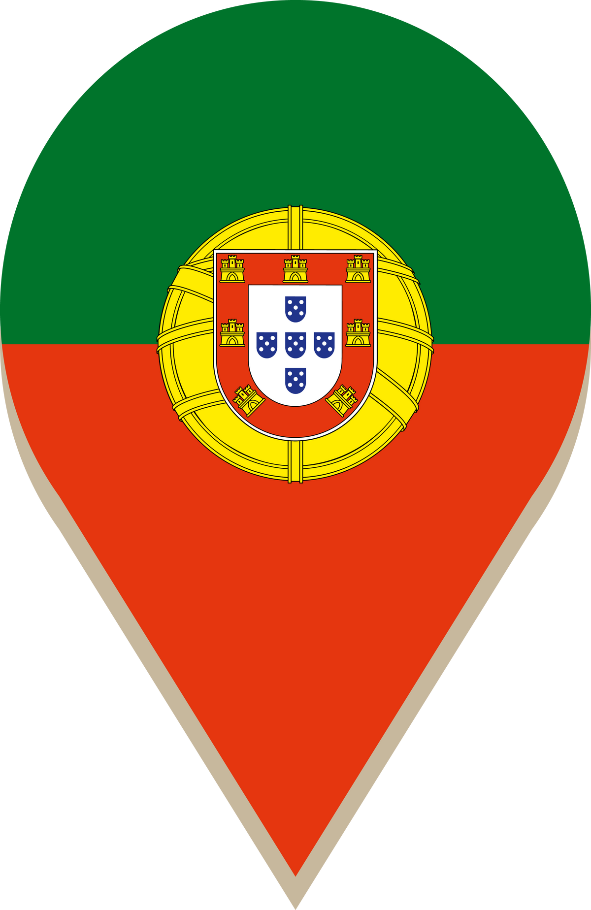 Portugal pin flag.